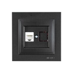 ΠΡΙΖΑ DATA CAT 6 RJ 45 MONH ΜΑΥΡΟ EUROLAMP – 152-10340