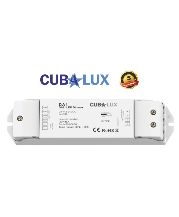 LED Controller Dimmer Dali – Push Button  15A 12/24Vdc  CUBALUX CL13-0942