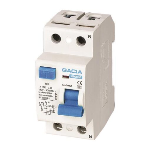 ΡΕΛΕ ΔΙΑΡΡΟΗΣ 2Χ40Α 30mΑ GACIA TYPE A EUROLAMP – 500-37021