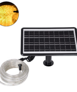 GloboStar® 90256 Αυτόνομο Ηλιακό Σετ Φωτοσωλήνα 10m LED 11W 770lm με Ενσωματωμένη Μπαταρία 10000mAh – Φωτοβολταϊκό Πάνελ & Αισθητήρα Ημέρας-Νύχτας Αδιάβροχο IP65 – Θερμό Λευκό 3000K