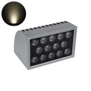 GloboStar® FLOOD-DENA 90488 Επιτοίχιος Προβολέας Wall Washer για Φωτισμό Κτιρίων – Απλίκα & Δαπέδου LED 30W 2850lm 5° DC 24V Αδιάβροχο IP67 Μ18.5 x Π13 x Υ12cm Φυσικό Λευκό 4500K – Γκρι Ανθρακί – 3 Years Warranty