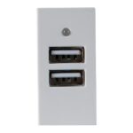 ΠΡΙΖΑ ΜΟΝΗ ΜΕ 2 USB 5V 2X2,2A EUROLAMP – 160-16007