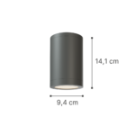 InLight Reindeer 1xGU10 Outdoor Ceiling Down Light Grey D:14.1cmx9,4cm (80300534)