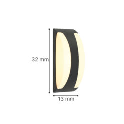 InLight Wildwood -Επιτοίχιο φωτιστικό σε γκρι χρώμα 1XE27 (80203634)