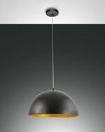 Κρεμαστό Φωτιστικό   Fabas Luce Dingle E27 Μαύρο / Χρυσό     – 3215-40-101