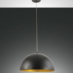 Κρεμαστό Φωτιστικό   Fabas Luce Dingle E27 Μαύρο / Χρυσό     – 3215-40-101