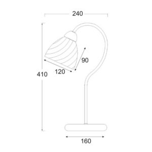 Επιτραπέζιο Φωτιστικό E14 Μεταλλικό Χρώμιο-Λευκό ACA DECOR – DLX7391T
