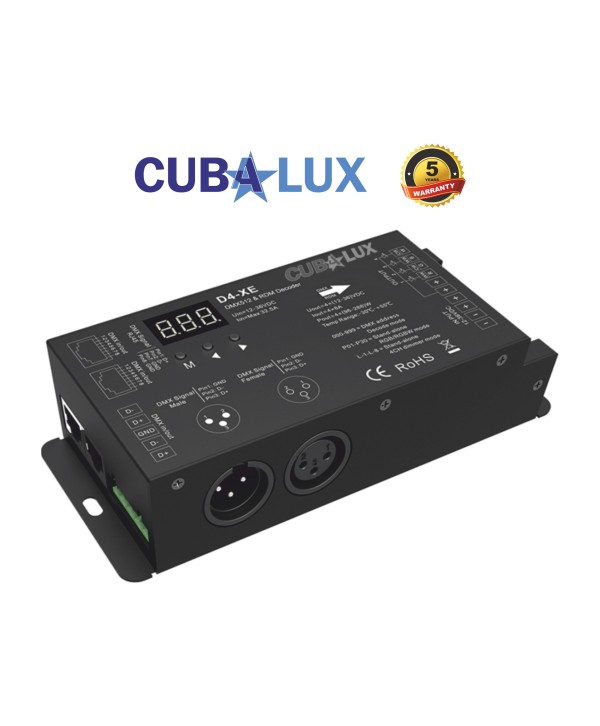 DMX512/RDM Decoder 4Χ8Α 12/36Vdc  CUBALUX CL13-0368