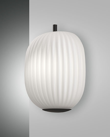 Φωτιστικό Τοίχου  Fabas Luce Domizia E27  Μαύρο     – 3689-21-101