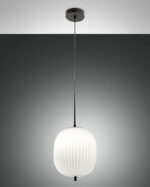 Κρεμαστό Φωτιστικό   Fabas Luce Domizia E27  Μαύρο     – 3689-40-101