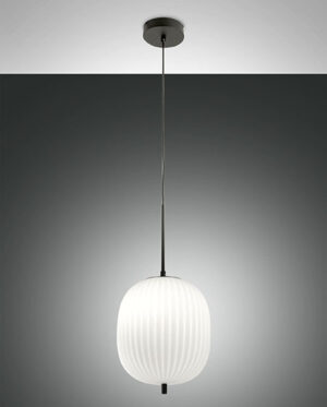 Κρεμαστό Φωτιστικό   Fabas Luce Domizia E27  Μαύρο     – 3689-40-101