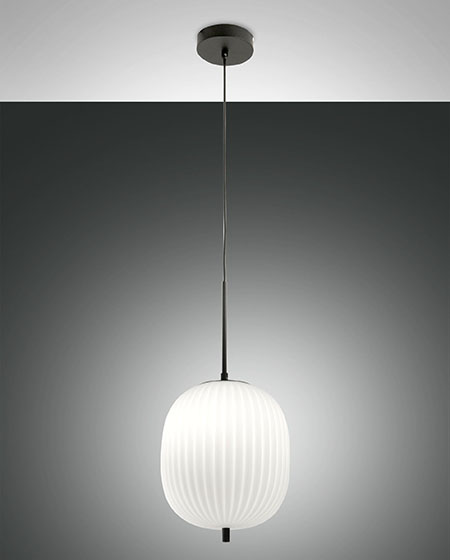 Κρεμαστό Φωτιστικό   Fabas Luce Domizia E27  Μαύρο     – 3689-40-101