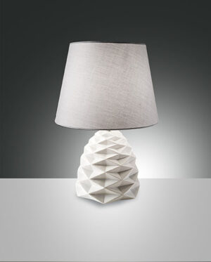 Επιτραπέζιο Φωτιστικό   Fabas Luce Duchessa E27 Λευκό Με Διακόπτη    – 3533-30-102