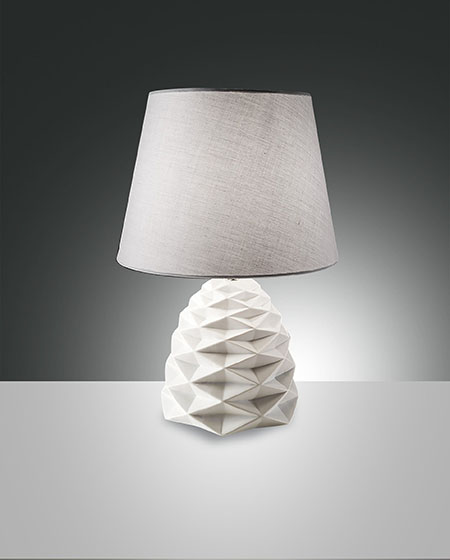 Επιτραπέζιο Φωτιστικό   Fabas Luce Duchessa E27 Λευκό Με Διακόπτη    – 3533-30-102