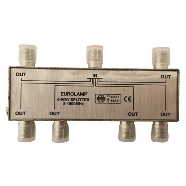 ΔΙΑΚΛΑΔΩΤΗΣ TV ΜΕΤΑΛΛΙΚΟΣ ΤΥΠΟΥ F 1/6 EUROLAMP 147-10123