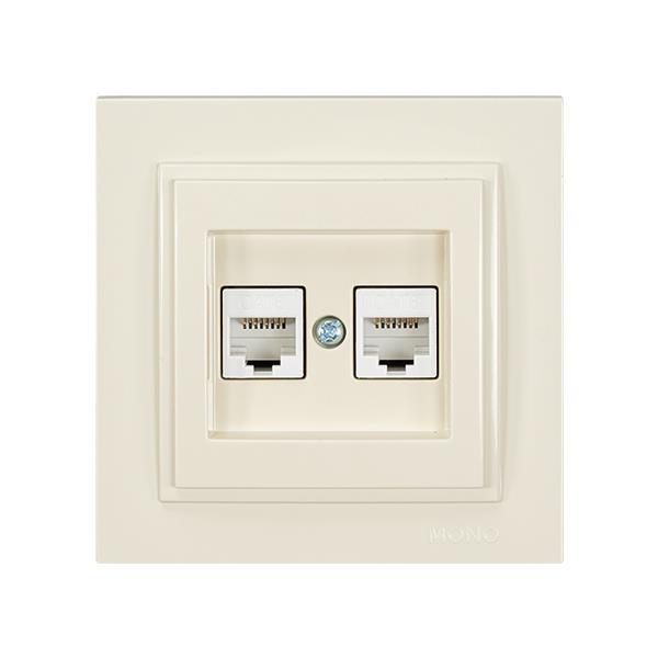 ΠΡΙΖΑ DATA CAT 6 RJ 45 ΔΙΠΛΗ ΜΠΕΖ EUROLAMP – 152-10241