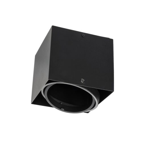 GloboStar® MAGMA 60626 Μοντέρνο Φωτιστικό Οροφής Σποτ Μονόφωτο 1 x GU10 IP20 Μαύρο Αλουμίνιο – Μ15 x Π15 x Υ13cm