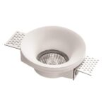 ΣΠΟΤ ΓΥΨΙΝΟ ΜΟΝΟ ΣΤΡΟΓΓΥΛΟ  GU10 Φ100×40 EUROLAMP 147-53205