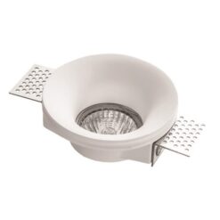 ΣΠΟΤ ΓΥΨΙΝΟ ΜΟΝΟ ΣΤΡΟΓΓΥΛΟ  GU10 Φ100×40 EUROLAMP 147-53205