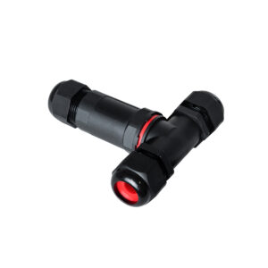 GloboStar® FAST-CONNECT 69917 Τριπλός Τ Αδιάβροχος IP68 Σύνδεσμος Ταχείας Σύνδεσης & Διακλάδωσης Καλωδίων – 1 x Είσοδος & 2 x Έξοδος – Εσωτερική Τριπλή Κλέμα με Συμβατή Διατομή Καλωδίων 3 x 0.5mm² έως 3 x 4mm² – 450V 24A Max – Μ10 x Π10 x Υ3cm – Μαύρο – 5 Years Warranty