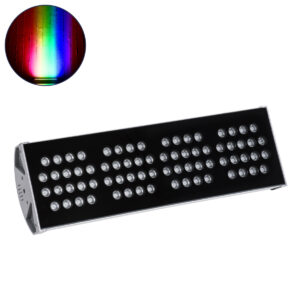GloboStar® FLOOD-TENA 90226 Προβολέας Wall Washer για Φωτισμό Κτιρίων LED 144W 12240lm 10° DC 24V Αδιάβροχο IP65 L57 x W18 x H19.5cm RGBW DMX512 – Ασημί – 3 Years Warranty