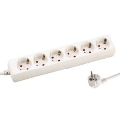 ΠΟΛΥΠΡΙΖΟ 6 ΘΕΣΕΩΝ ΜΕ ΚΑΛΩΔΙΟ 3X1,5mm 1,5m ΜΕ ΠΡΟΣΤΑΣΙΑ ΕΠΑΦΩΝ EUROLAMP 147-62204