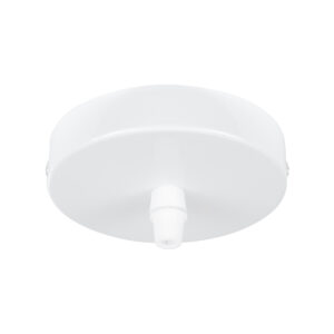 GloboStar® DIY 77500 Επιτοίχια Στρογγυλή Ροζέτα – Βάση για 1 Κρεμαστό Φωτιστικό – Φ10 x Υ2cm – Λευκό – Μεταλλικό – 5 Χρόνια Εγγύηση