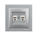 ΠΡΙΖΑ ΤΗΛΕΦΩΝΟΥ ΔΙΠΛΗ RJ 11 ΑΣΗΜΙ EUROLAMP – 152-10439
