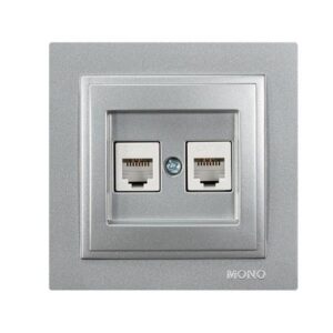 ΠΡΙΖΑ ΤΗΛΕΦΩΝΟΥ ΔΙΠΛΗ RJ 11 ΑΣΗΜΙ EUROLAMP – 152-10439