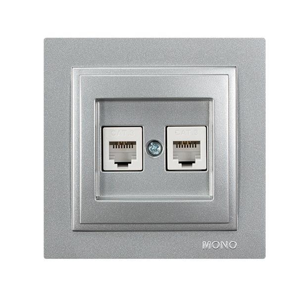 ΠΡΙΖΑ ΤΗΛΕΦΩΝΟΥ ΔΙΠΛΗ RJ 11 ΑΣΗΜΙ EUROLAMP – 152-10439