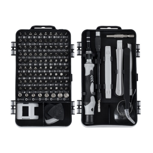 GloboStar® 79996 Επαγγελματικό Mini Σετ Εργαλείων 115 Εξαρτημάτων σε 1 DIY Tool Kit – Για Επισκευές iPhone,Samsung κλπ Κινητά Τηλέφωνα – PC – Laptop – Xbox – Ρολογιών – Οπτικά – Γυαλιά και Γενικών Μικρόεπισκευών Λεπτομέρειας με Μαγνητικό Κατσαβίδι Καστάνι