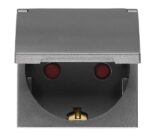 ΠΡΙΖΑ ΣΟΥΚΟ ΜΕ ΚΑΠΑΚΙ 2 MODULES 16A ΓΡΑΦΙΤΗΣ EUROLAMP – 152-20451