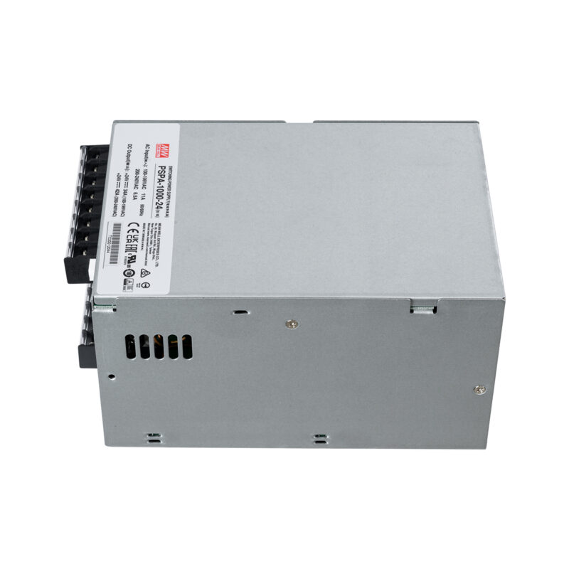 GloboStar® PSPA-1000-24 90792 MEANWELL Ρυθμιζόμενο Μεταλλικό Τροφοδοτικό PELV για Προϊόντα LED 1000W 42A – AC 220-240V σε DC 24V – Ρυθμιζόμενο από 22VDC έως 28VDC – IP20 Μ17 x Π12 x Υ9.3cm – 3 Years Warranty