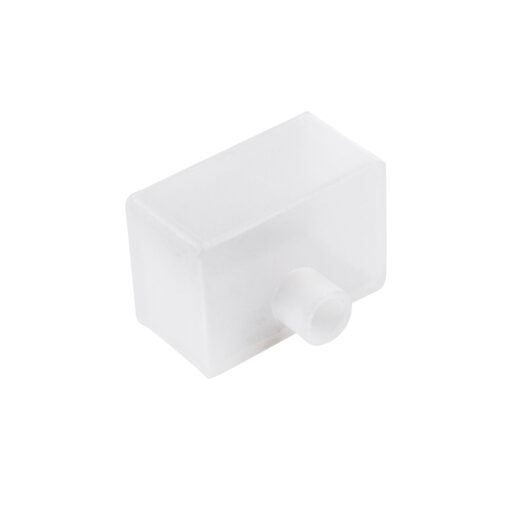 GloboStar® CON-NEONIO 90772 Τάπα Σιλικόνης Σύνδεσης & Τερματική για την NEONIO Digital Neon Flex LED 14.4W/m 12VDC με Π3 x Υ2cm – Διάφανη – Μ2.3 x Π3.2 x Υ2.3cm