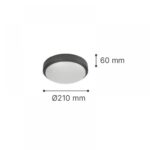 it-Lighting Echo LED 15W 3CCT Outdoor Ceiling Light Anthracite D:21cmx6cm (80300240)