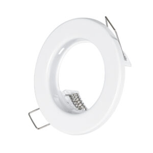 GloboStar® DELTA 77807 Χωνευτό Στρόγγυλο Σποτ Οροφής για Λάμπα MR16 με Βάση GU5.3 ή GU10 – IP20 – Μεταλλικό – Φ83 x Υ31mm – Λευκό – 5 Χρόνια Εγγύηση