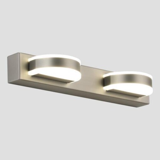 ΦΩΤΙΣΤΙΚΟ ΜΠΑΝΙΟΥ LED 8W 4000Κ ΟΒΑΛ 2Φ  ΝΙΚΕΛ EUROLAMP 144-80002