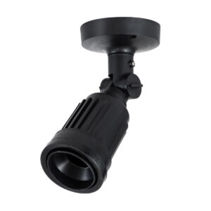 GloboStar® GRASEDO 61615 Βάση Κήπου με Ντουί E27 για Λάμπα Σποτ PAR38 – Αδιάβροχη IP67 – Υψηλής Αντοχής ABS – VDE Certified – Φ9.5 x Υ22cm – Μαύρο – 5 Years Warranty