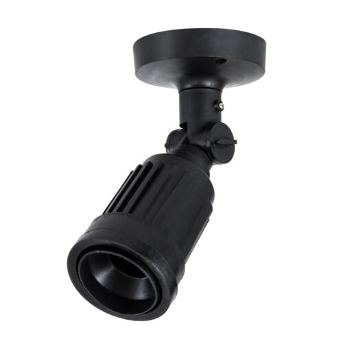 GloboStar® GRASEDO 61615 Βάση Κήπου με Ντουί E27 για Λάμπα Σποτ PAR38 – Αδιάβροχη IP67 – Υψηλής Αντοχής ABS – VDE Certified – Φ9.5 x Υ22cm – Μαύρο – 5 Years Warranty