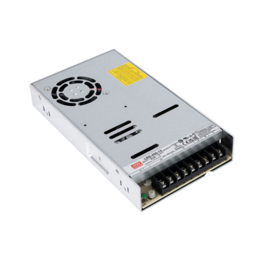 GloboStar® LRS-450-12 90786 MEANWELL Ρυθμιζόμενο Μεταλλικό Τροφοδοτικό PELV για Προϊόντα LED 450W 37.5A – AC 220-240V σε DC 12V – Ρυθμιζόμενο από 10.2VDC έως 13.8VDC – IP20 Μ22.5 x Π12.4 x Υ3.5cm – 3 Χρόνια Εγγύηση