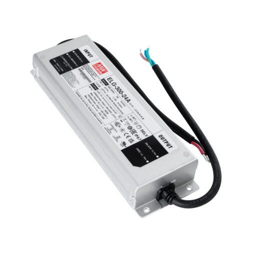 GloboStar® ELG-300-24A 90790 MEANWELL Αδιάβροχο Ρυθμιζόμενο Μεταλλικό Τροφοδοτικό SELV για Προϊόντα LED 300W 12.5A – AC 220-240V σε DC 24V – Ρυθμιζόμενο από 22.4VDC έως 25.6VDC – Αδιάβροχο IP67 Μ24.6 x Π7.7 x Υ3.95cm – 3 Years Warranty