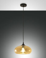 Κρεμαστό Φωτιστικό   Fabas Luce Ela E27 Μελί     – 3489-40-125