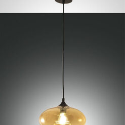 Κρεμαστό Φωτιστικό   Fabas Luce Ela E27 Μελί     – 3489-40-125