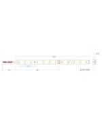 LED Ταινία 12W 24V CUBALUX Dimmable 1236lm/m Αδιάβροχη IP67 Θερμό 2700K 5 Μέτρα CL77-0053