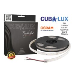 LED Ταινία 12W 24V CUBALUX Dimmable 1236lm/m Αδιάβροχη IP67 Θερμό 2700K 5 Μέτρα CL77-0053