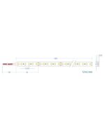 LED Ταινία 9.6W 24V CUBALUX Dimmable 988lm/m Αδιάβροχη IP67 Θερμό 2700K 5 Μέτρα CL77-0057