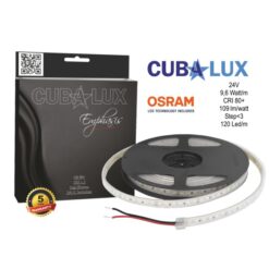 LED Ταινία 9.6W 24V CUBALUX Dimmable 988lm/m Αδιάβροχη IP67 Θερμό 2700K 5 Μέτρα CL77-0057