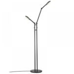 Nordlux Bend Double Φωτιστικό Δαπέδου Μαύρο LED 10W 2700K Dimmable –  2112784003