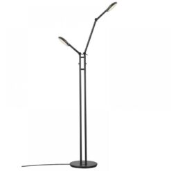 Nordlux Bend Double Φωτιστικό Δαπέδου Μαύρο LED 10W 2700K Dimmable –  2112784003