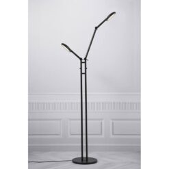 Nordlux Bend Double Φωτιστικό Δαπέδου Μαύρο LED 10W 2700K Dimmable –  2112784003